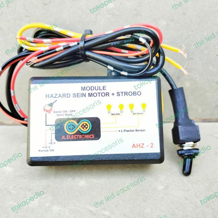 Modul Flasher Konvoi Hazard + Strobo Otomatis Sein Motor Universal