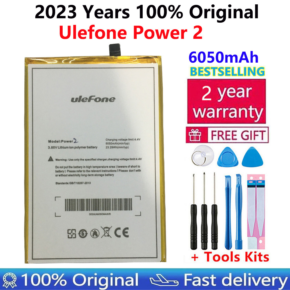 Replacement Battery For Ulefone Power 2 Power2 mobile phone 6050mAh Rechargeable Li-polymer Batterie