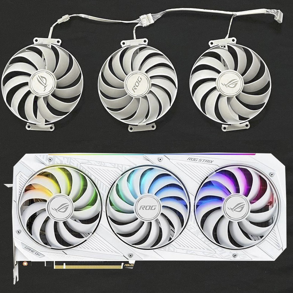 New RTX3090 3080 3070 GPU Fan CF1010U12S 7PIN for ASUS ROG Strix RTX 3070 RTX 3080 RTX 3090 White OC