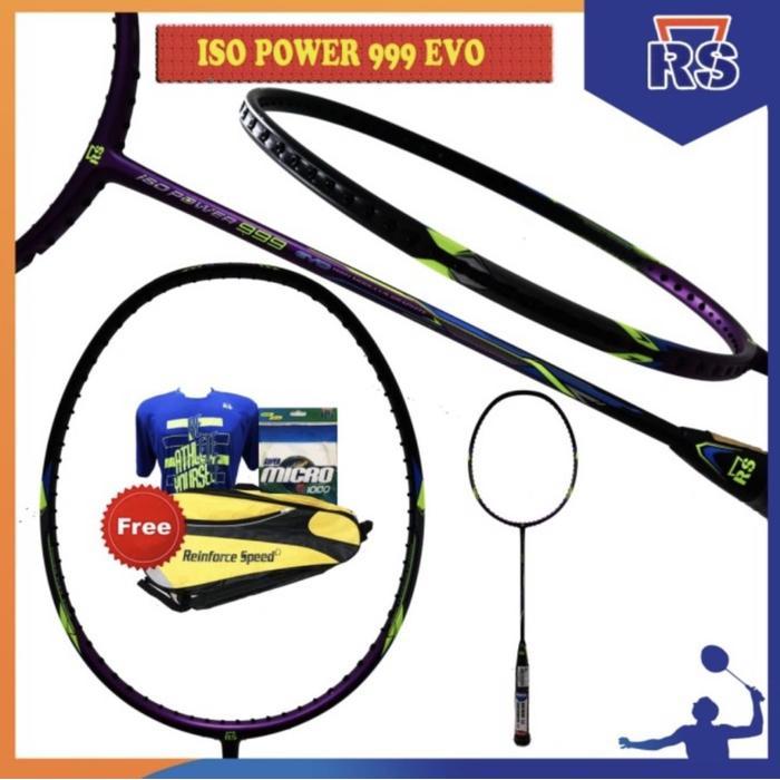 Raket badminton RS ISO POWER 999 FREE Senar, kaos, tas