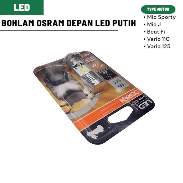 BOHLAM LAMPU DEPAN OSRAM LED PUTIH MIO SPORTY MIO J BEAT FI VARIO 110 125 ORIGINAL MOTORCYCLE FOTO