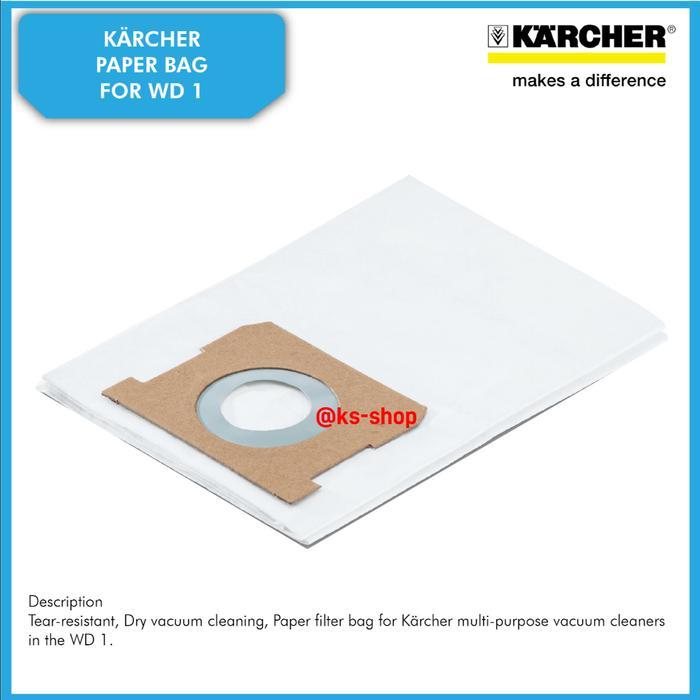 TERLARIS Karcher Paper Bag for WD 1 @ 1 pcs / Pack Vacuum Cleaner Filter Bag SALE