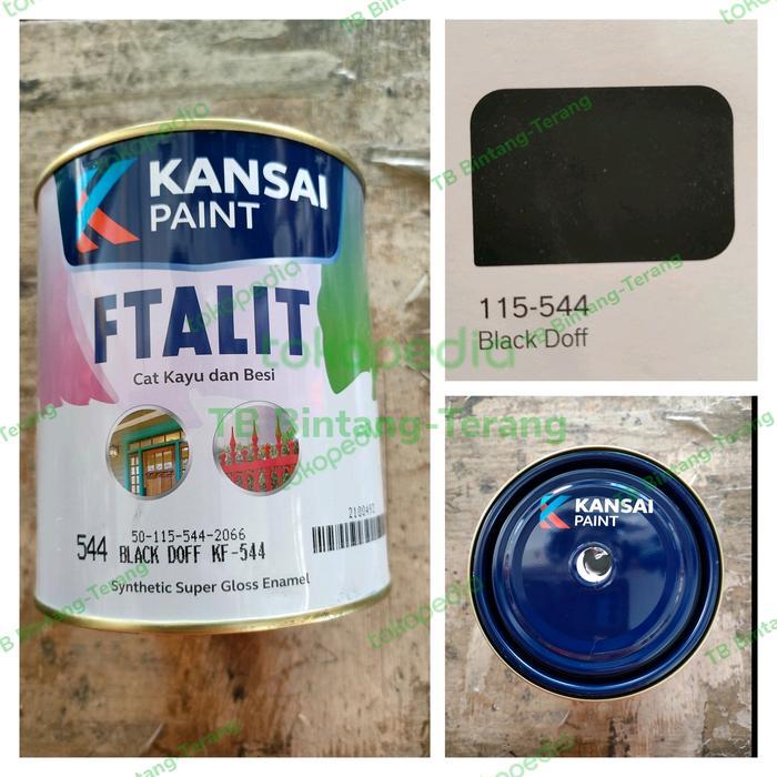 Ftalit Gloss Kansai Paint Cat Minyak Kayu Besi 1 Kg Warna Hitam Doff