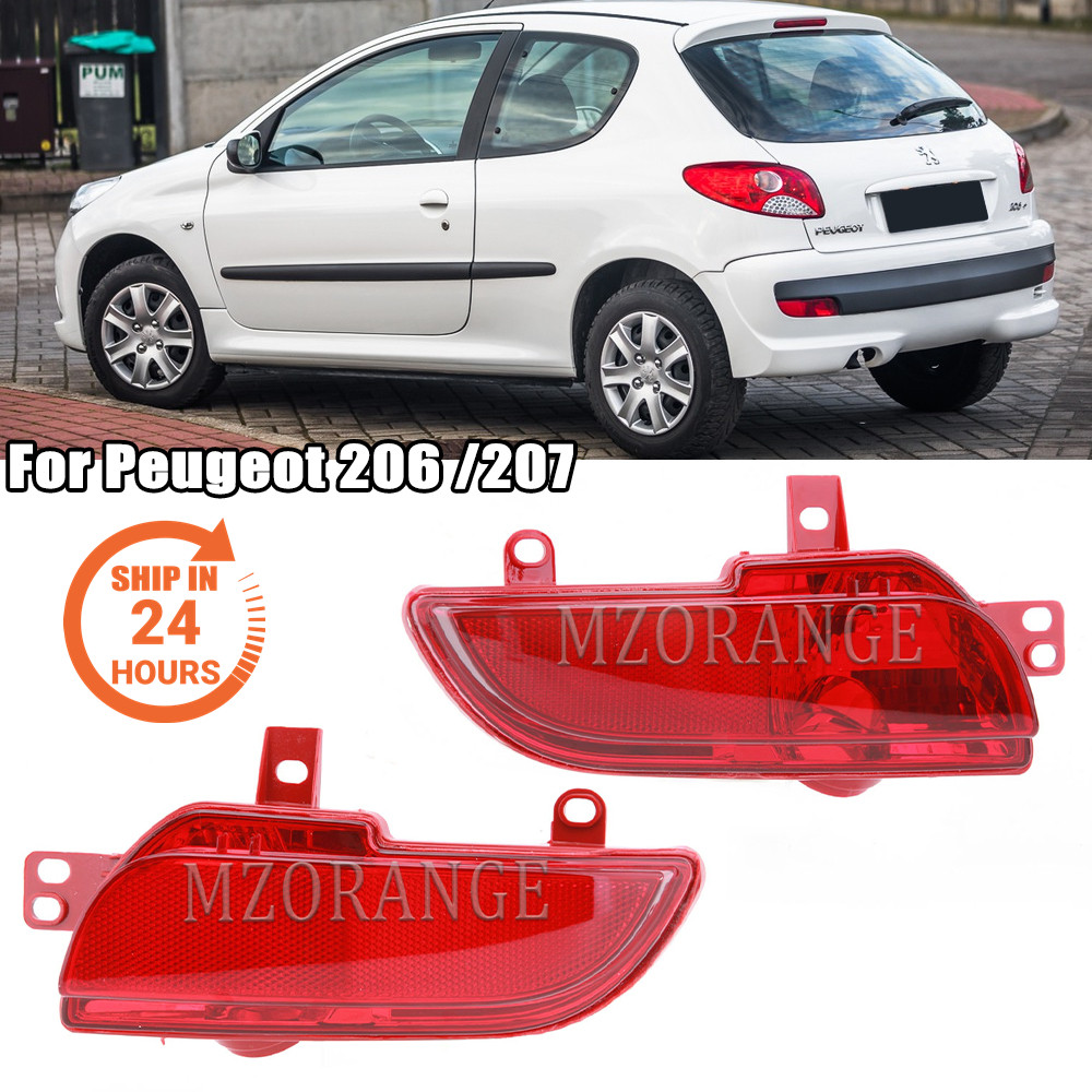 Lampu Bumper Belakang untuk Peugeot 206 Plus 207 Hatchback Sedan Sinyal Belakang Lampu Kabut Peringa