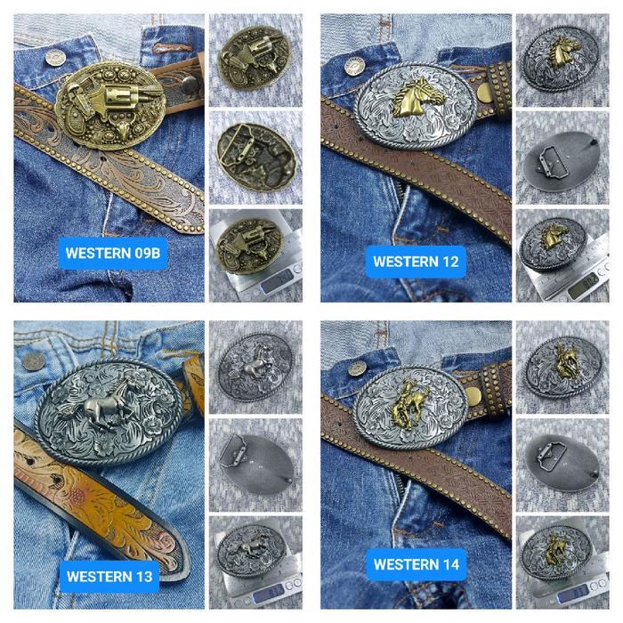 Ikat Pinggang Minimalis Eta 2 - Western Series - Hanya Kepala Sabuk Saja