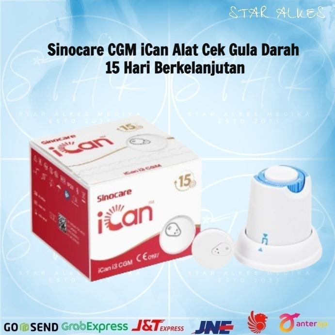 SINOCARE I CAN I 3 / ALAT TES GULA DARAH TANPA TUSUK JARUM /CGM / 15 HARI BERKELANJUTAN (TANPA