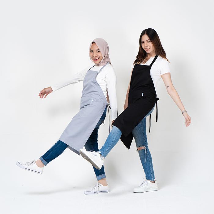 GRATIS ONGKIR LINCURT - Celemek Masak Polos Bahan Drill Premium