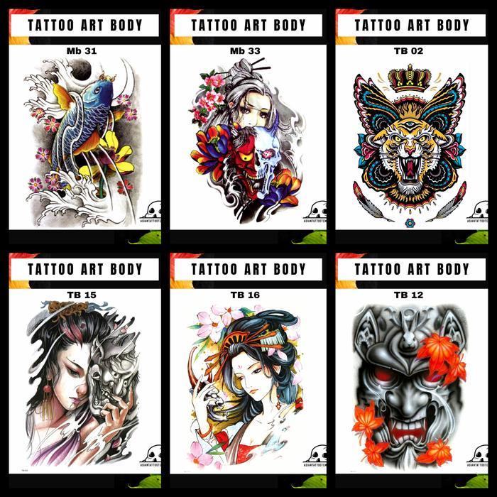 BIGSALE TATO PUNGGUNG DESIGN TERBARU/TATO TEMPORER/TATO TUBUH