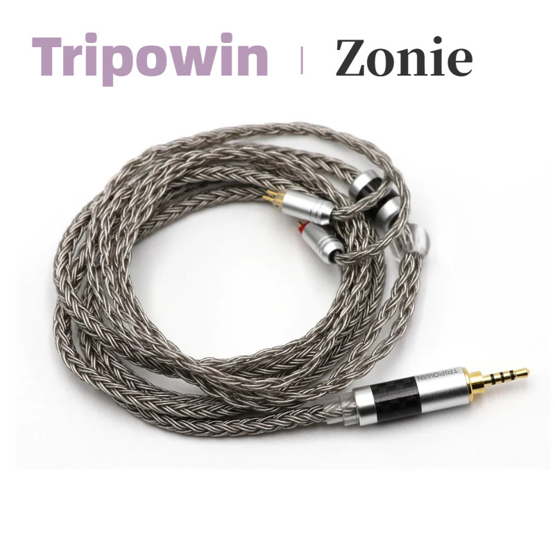 New Tripowin Zonie Earphone Cables 16 Core Silver Plated Headphone upgrade cable QDC MMCX 2PIN 0.78m