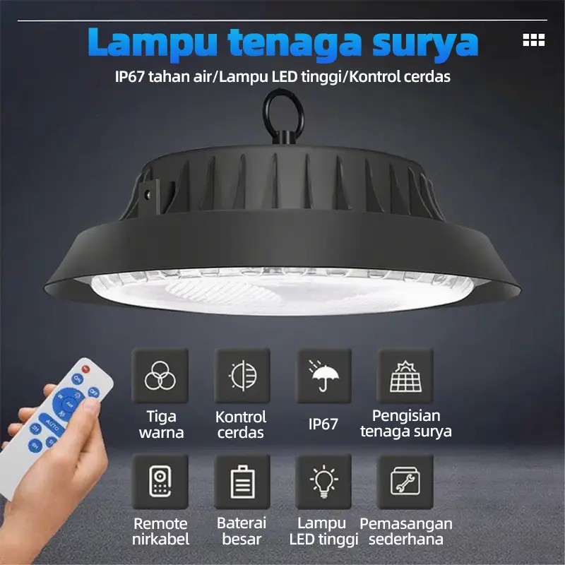 Lampu Tenaga Surya Pagar Rumah LED Terang Anti Air Hemat Listrik Mudah Dipasang Tanpa Kabel Untuk Ta