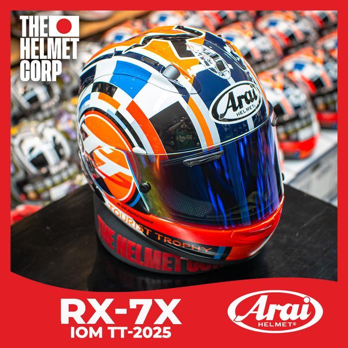 ARAI RX7X IOM TT 2025 LIMITED EDITION FULL FACE HELMET ISLAND OF MAN TT 2025 ORIGINAL HELM ARAI
