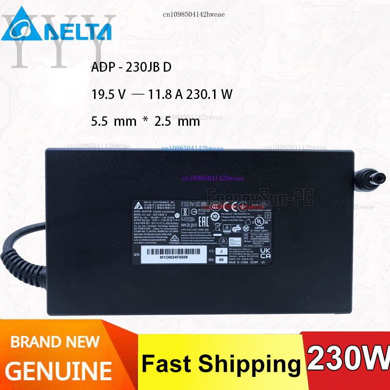ADP-230JB D Original DELTA 19.5V 11.8A 5.52.5mm AC Adapter Power Supply Charger