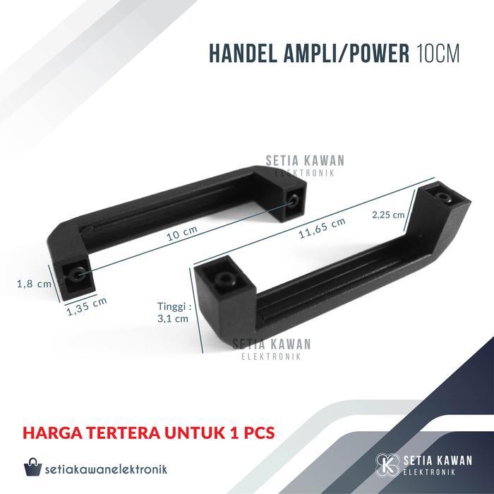 Handle Ampli 10 cm / Handel Box Boks Amplifier Power Mixer/ Pegangan Plat Tarikan Plastik Hitam