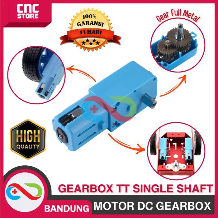 MOTOR DC GEARBOX METAL GEAR TT MOTOR SINGLE SHAFT ALL METAL .