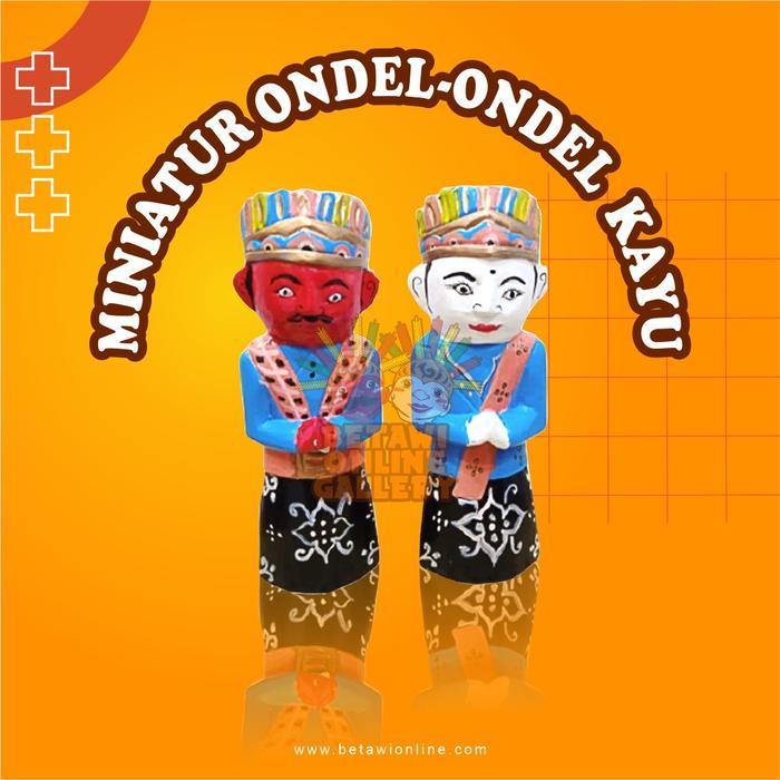Pajangan Ondel-ondel kayu / Miniatur Ondel-ondel / Ondel-ondel BISA GOSEND