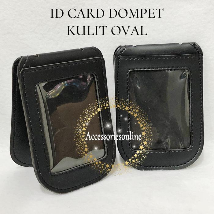 Id Card Dompet Kulit Oval / Id Card Ktp Name Tag
