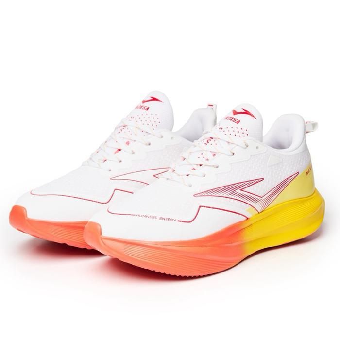 Sepatu Running Noxsa Footwear - Sepatu Lari Pria Wanita Olahraga Sport Strivo Putih Merah