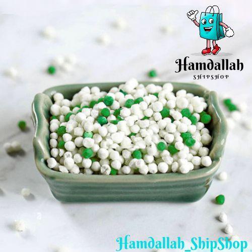 "New" Sagu mutiara Hijau 1kg/Pacar cina/Sekoteng pacar cina,biji delima mutiara sagu
