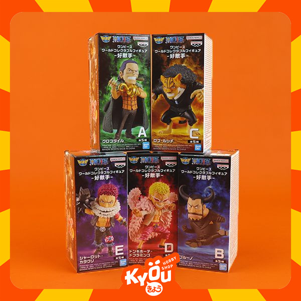 [Set of 5] One Piece WCF World Collectable Figure Worthy Rivals Crocodile, Blueno, Lucci, Doflamingo