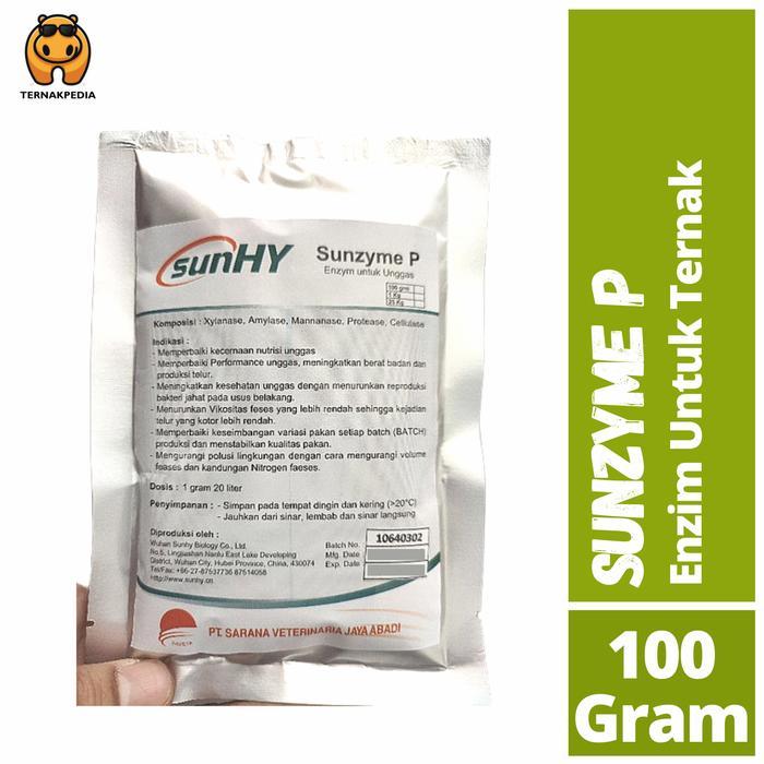Sunzyme P 100 gr - Enzyme Unggas - Enzim Ternak - Enzim Untuk Hewan readyyy