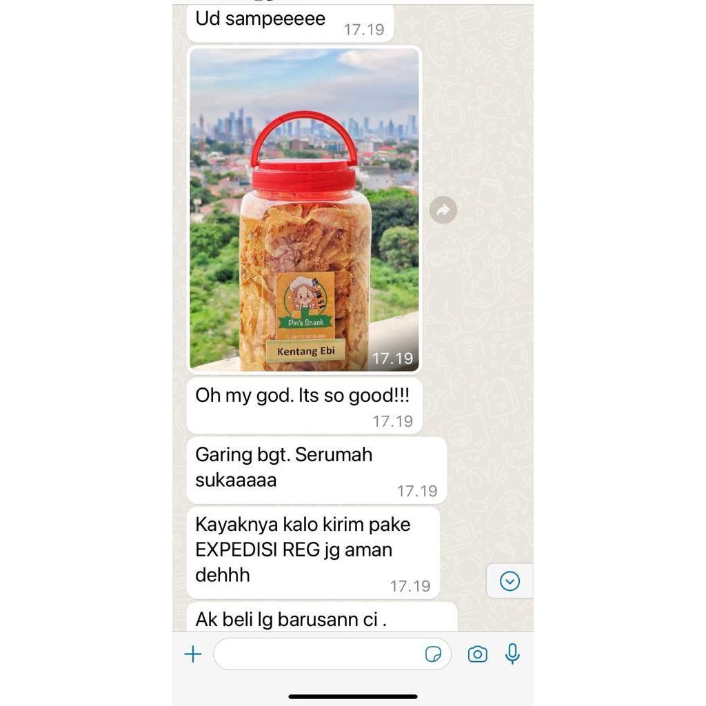 "New" Kripik Ebi Kentang/Kripik kentang /Cemilan kripik ebi ketang Makanan Food