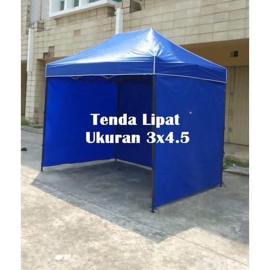 Tenda Lipat 3x4.5 Lengkap Dinding Polos 3 Sisi