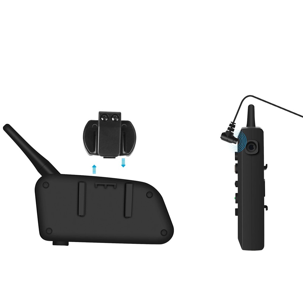 2PCS Motorcycle Bluetooth Interphone Microphone Speaker Headset for EJEAS V6 Pro Vnetphon V6 Full Du