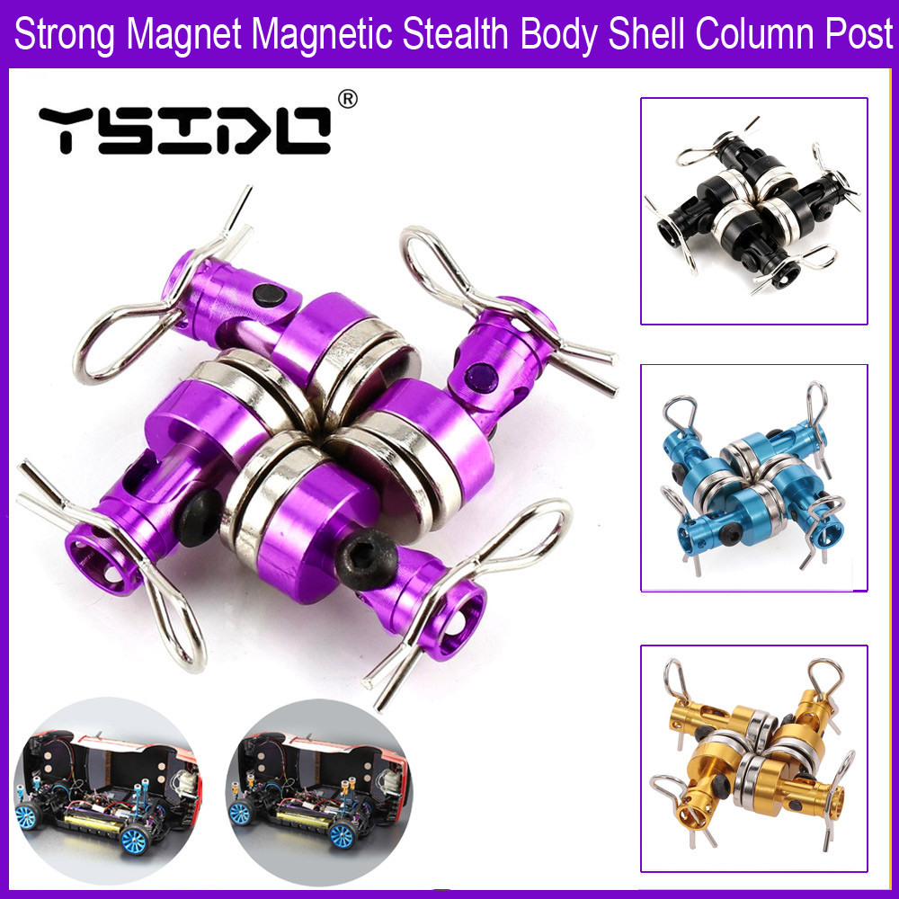 4Pcs RC Car Metal Strong Magnet Magnetic Stealth Body Shell Column Post for 1:10 Traxxas Hsp Tamiya 