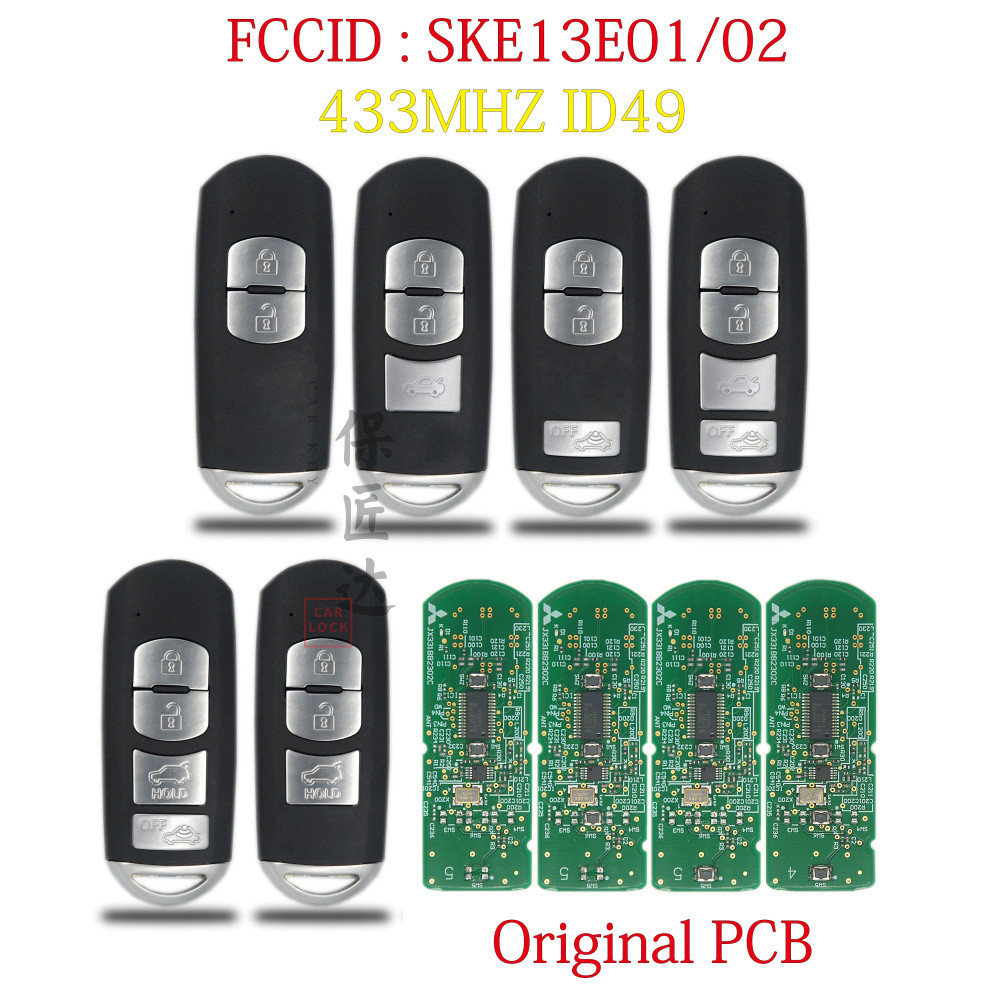 BaoJiangDd Smart Remote Car Key Fit For Mazda CX4 CX5 M2 M3 AXELA M6 ATENZA CX8 CX9 SKE13E01/02