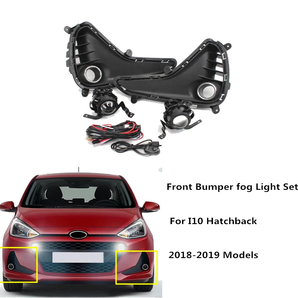 car bupmer head light for Hyundai i10 fog lamp headlight 2017~2019y car accessories for Hyundai i10