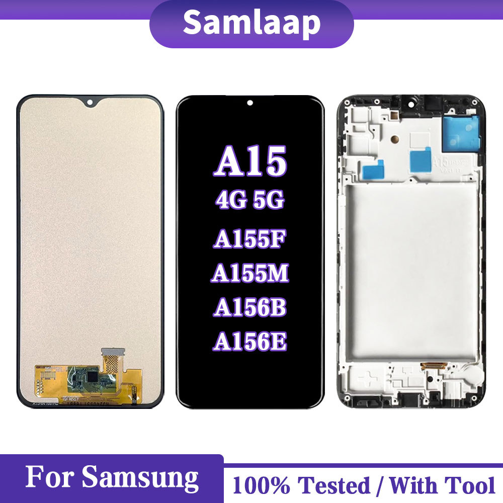 6.5 AMOLED LCD for Samsung Galaxy A15 5G 4G LCD Display A155 A156 A155F A155M A156B LCD Digitizer