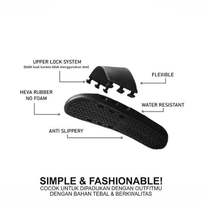 Sandal Slop VINTAGE ringan dan empuk Alas Warna Putih