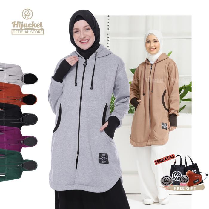 Hijacket Elektra Jaket Wanita Muslimah Panjang