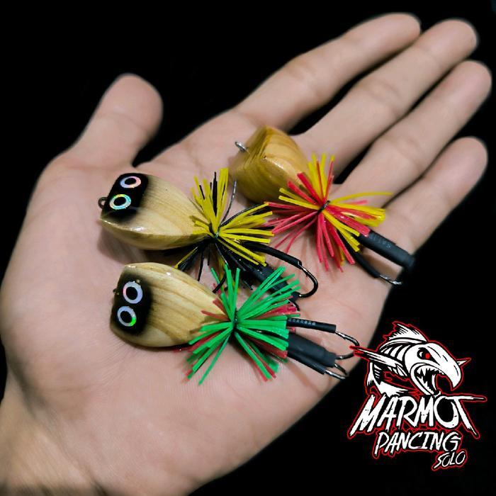 UMPAN LURE JF JUMP FROG MINI TRIANGLE NATURAL