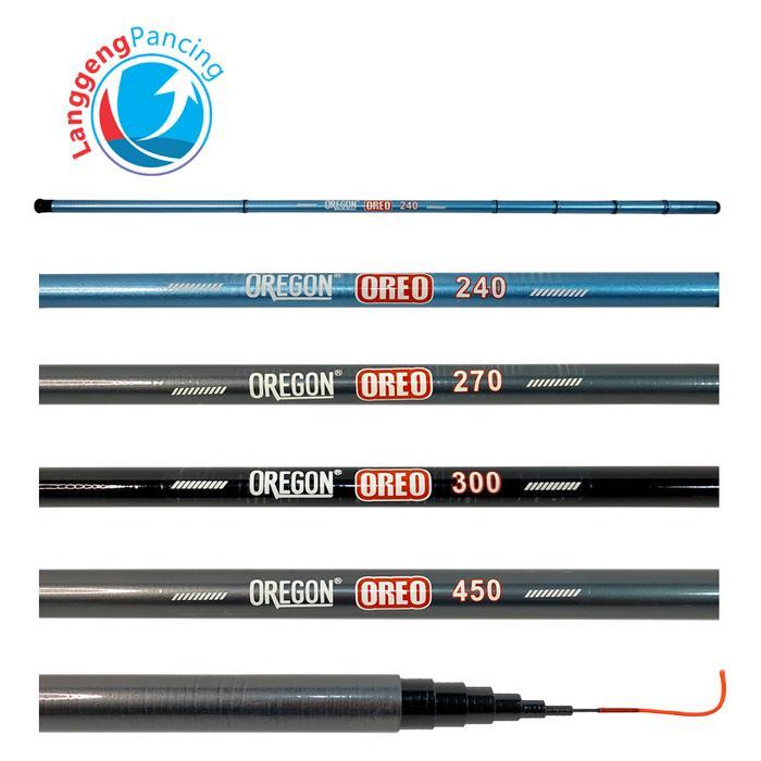Oregon Joran Tegek Oreo Fiber Lentur Panjang 180-450cm Bahan Fiber Ruas Action Lentur Ready Ukuran