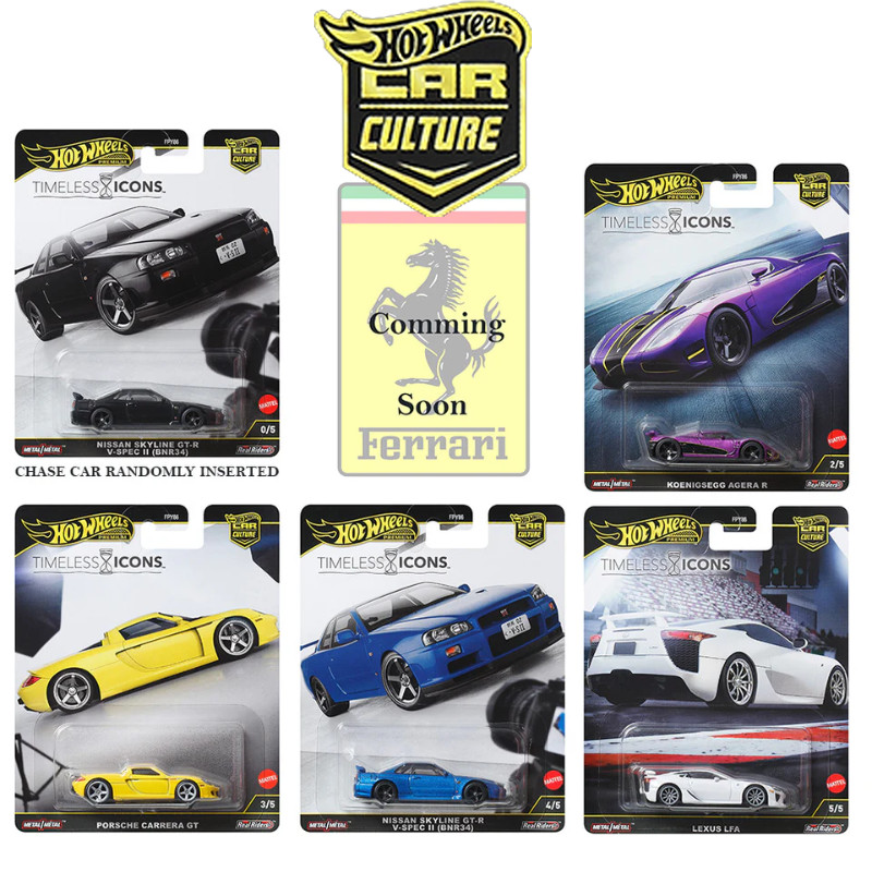 Mattel Hot Wheels 1/64 Car Culture Timeless Icons Ferrari F50 Porsche Carrera Gt Chassis Conversion