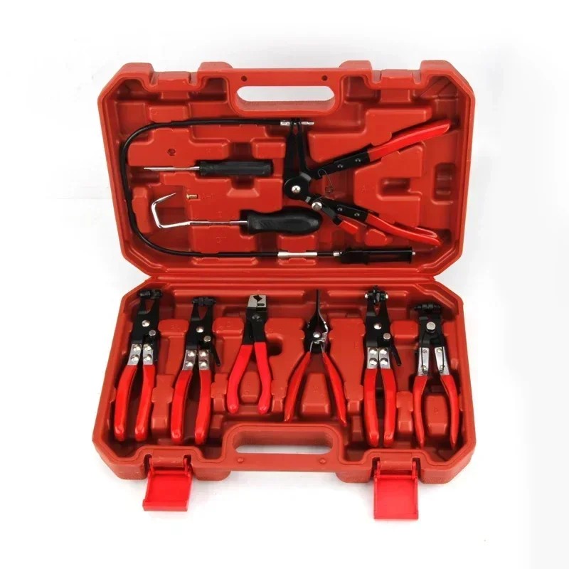 1/9pcs Wire Long Reach Hose Clamp Pliers Set Fuel Oil Water Hose Auto Tools,Hose Clamp Pliers for