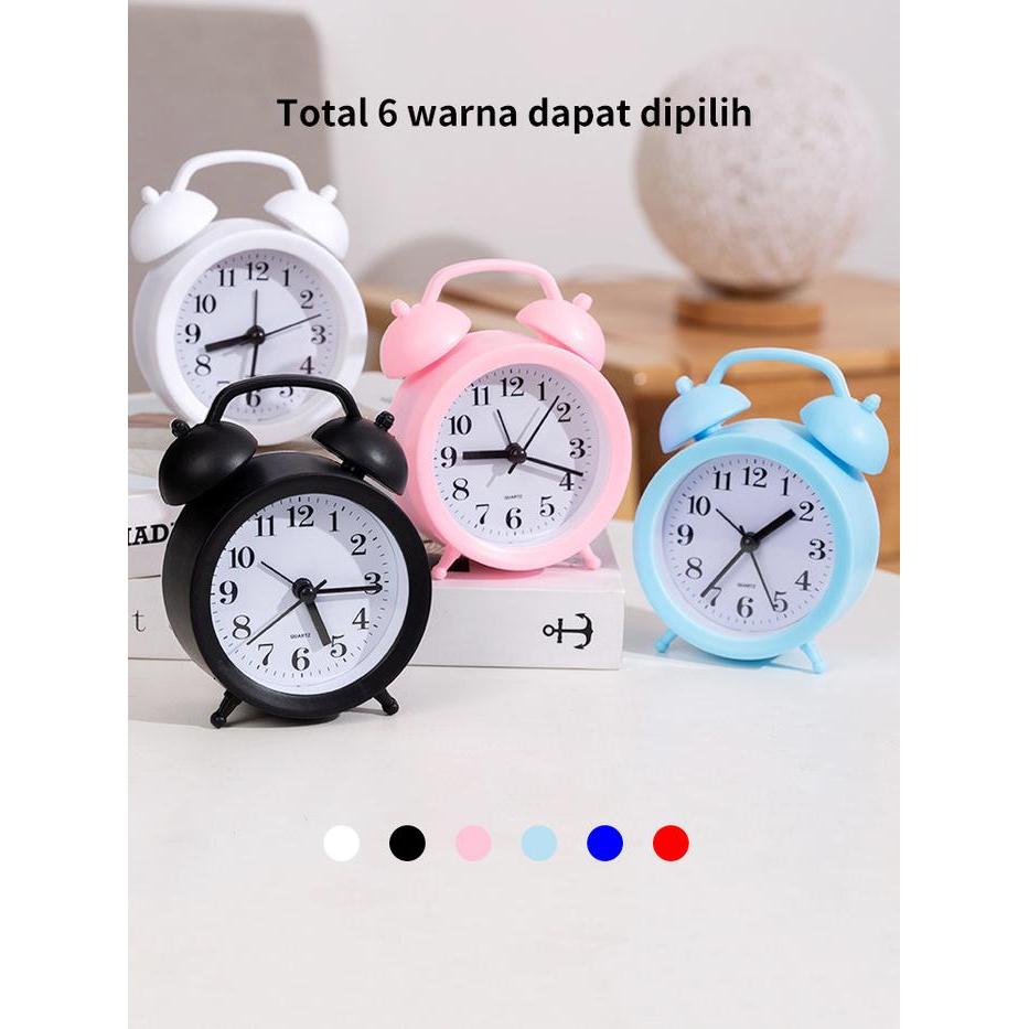 Jam Weker Polos / Jam alarm kecil desktop / Jam Alarm / Jam Meja-coco_market