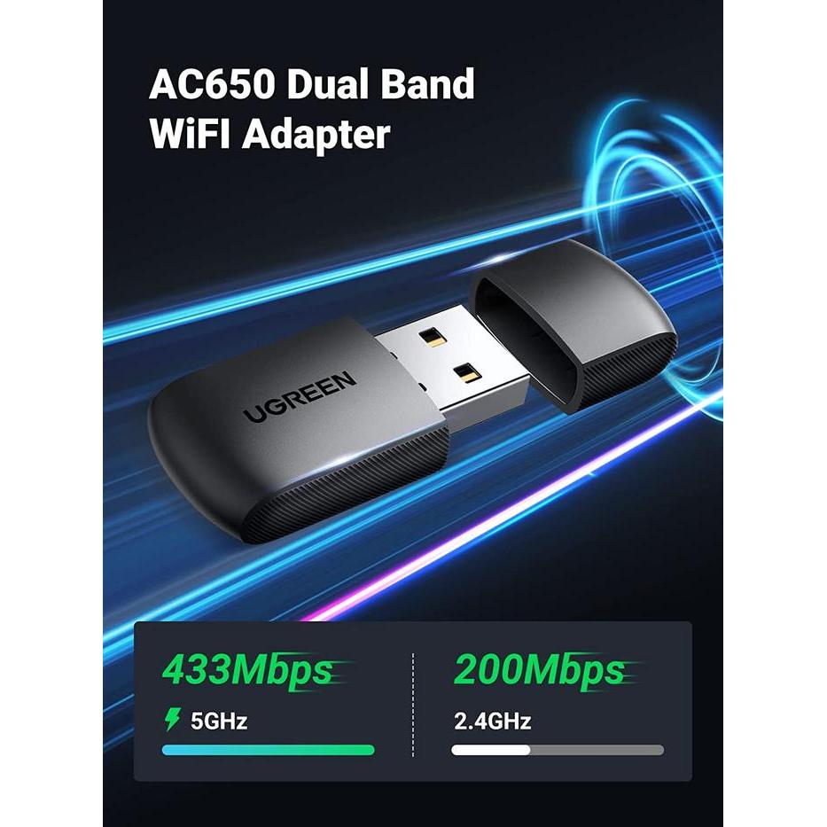 Ugreen Dual-Band 2.4GHz & 5GHz Wireless Wifi USB Adapter Network Card