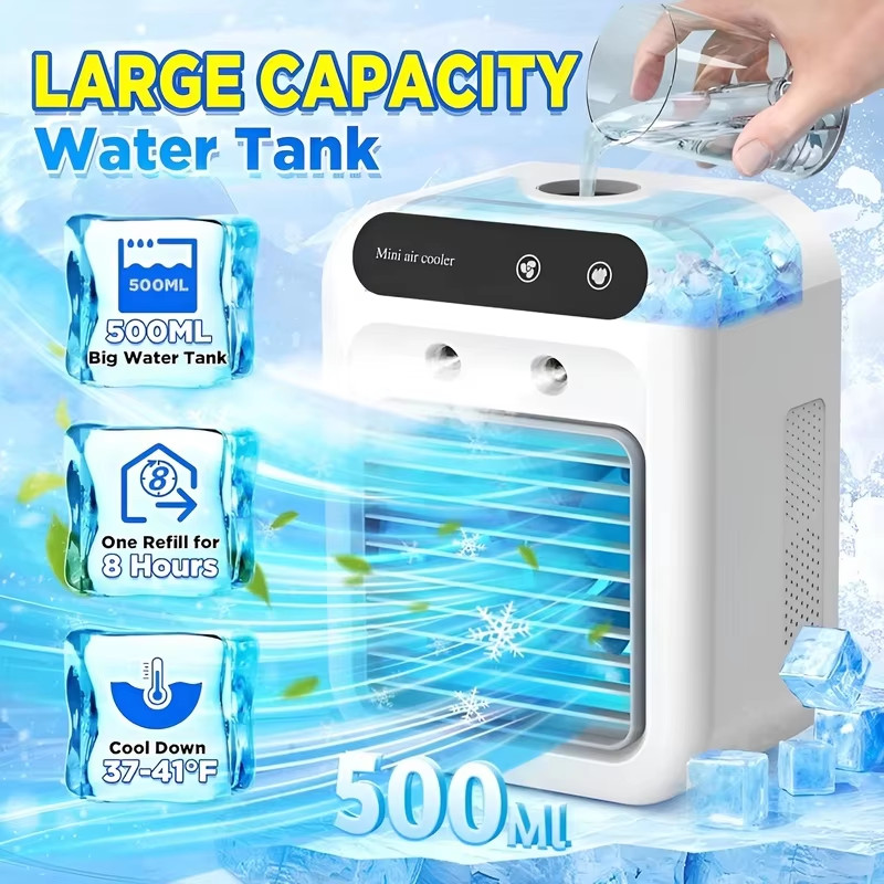 Portable Air Conditioner Cooler Humidifier Car Air Conditioning Fan Refrigeration Fan Fragrance