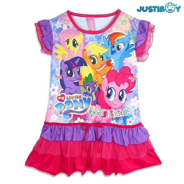 ISABEL - Daster Baju Anak Perempuan Karakter My Little Pony Umur 1 - 6 Tahun