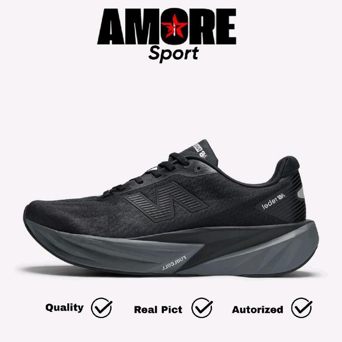 NB FuellCel Rebel V5 Black Mens Sepatu Olahraga Running,Marathon,Outdoor
