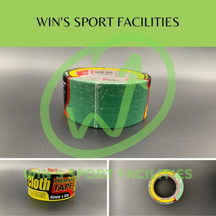 Lakban Hijau Putih Garis Lapangan Badminton Futsal Takraw