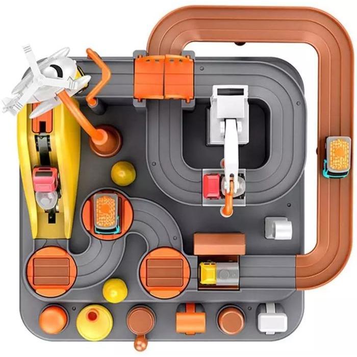 Mainan anak Mainan Mobil Mobilan Anak Dewasa Mesin Plastik Manual Permainan Game Rel Petualangan