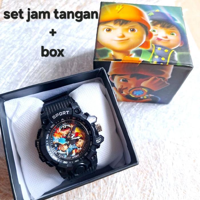READY SET KADO JAM TANGAN SPORT + BOX ANAK COWOK KARAKTER UNTUK HADIAH