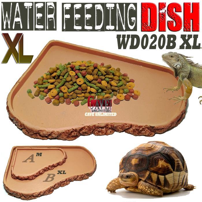 WD020B FEEDING DISH CORNER TEMPAT MAKAN REPTILE KURA TORTOISE IGUANA