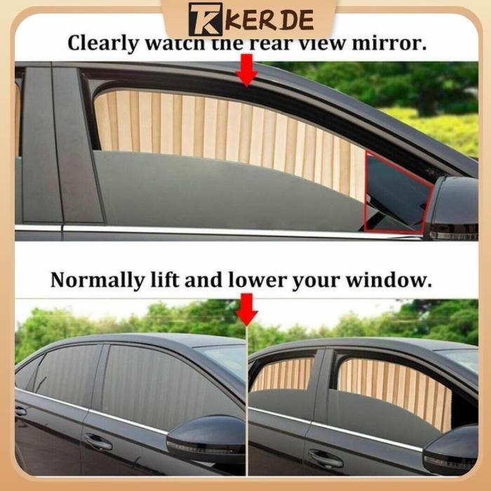 Tirai Mobil Kaca Samping Tirai Jendela Mobil Tirai Kaca Mobil Anti Panas 4PCS Tirai Magnet Jendela