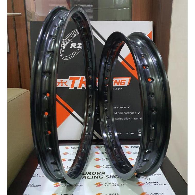 Velg TK KLX Set Ring 18 x 215 / 21 x 160 Hole 36 warna Black