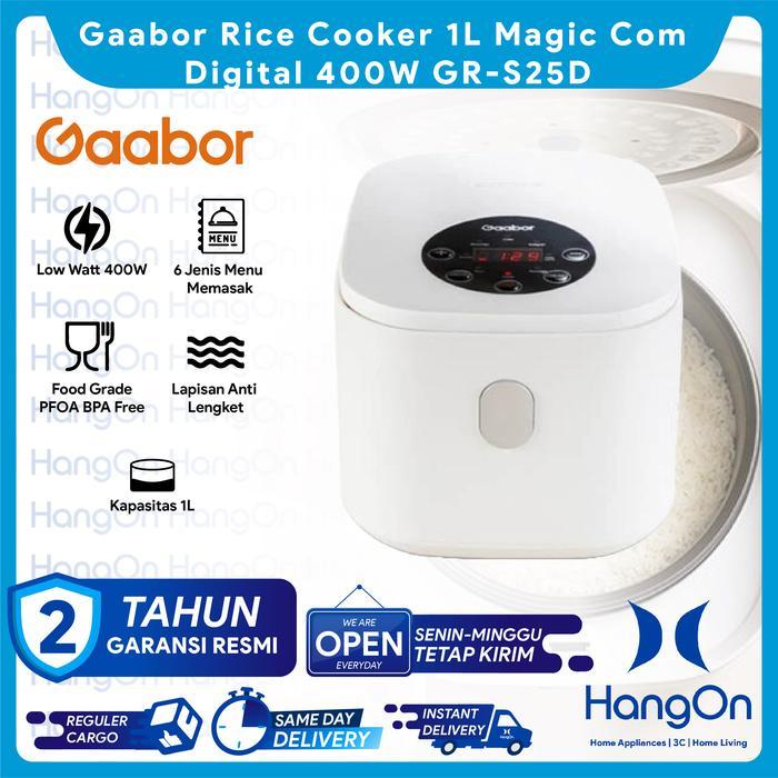 Gaabor Rice Cooker Magic Com 400W 1L Serbaguna Anti Lengket Penanak Nasi MagicCom Digital 2.5L