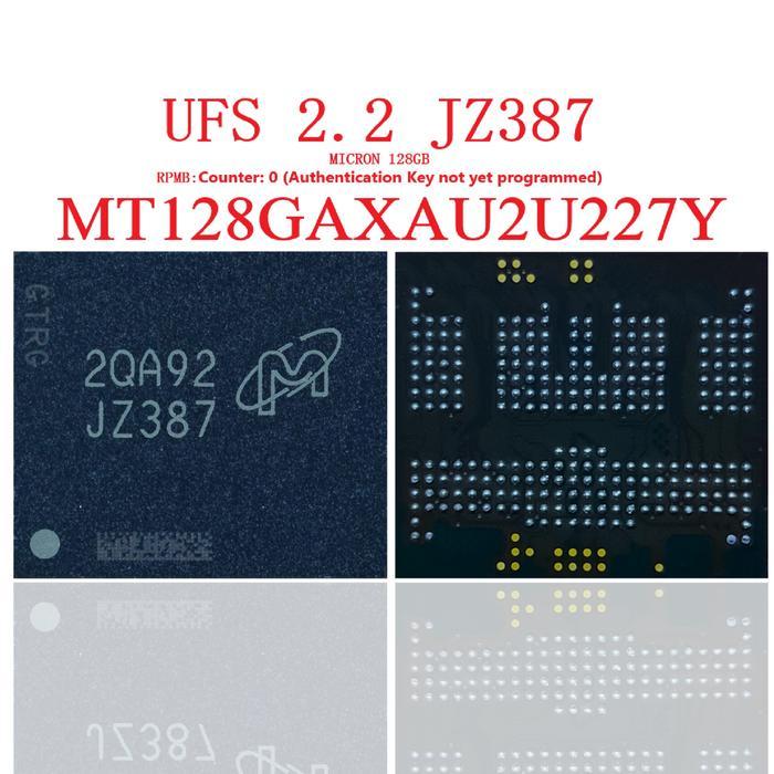 IC UFS 2.2 JZ387 MICRON BGA254 MT128GAXAU2U227Y 128GB BGA 254 128 GB